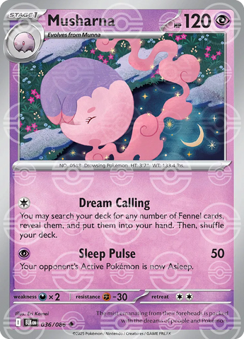 Musharna (Poke Ball Pattern) 036/086  - Holofoil SV Black Bolt