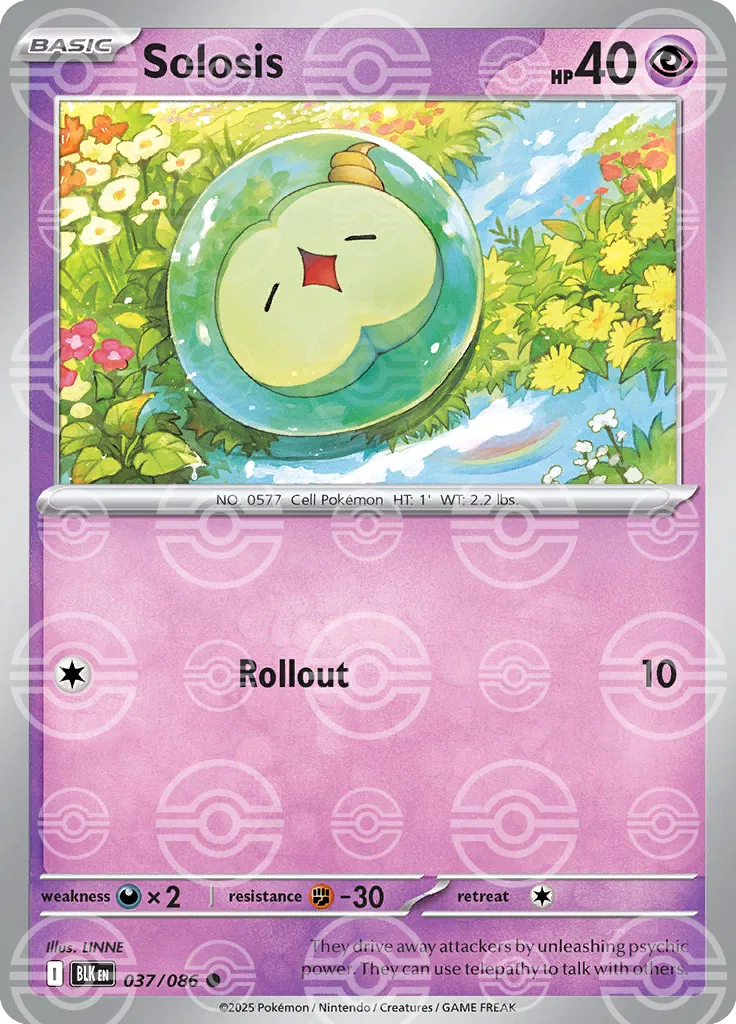 Solosis (Poke Ball Pattern) 037/086 - Holofoil SV Black Bolt