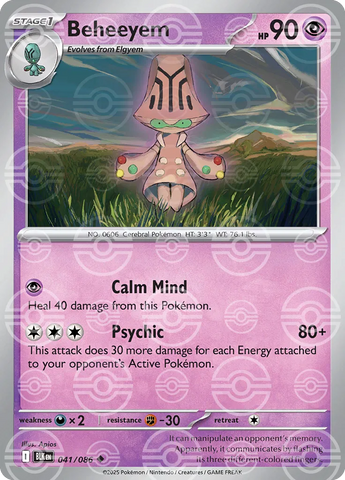 Beheeyem (Poke Ball Pattern) 041/086  - Holofoil SV Black Bolt