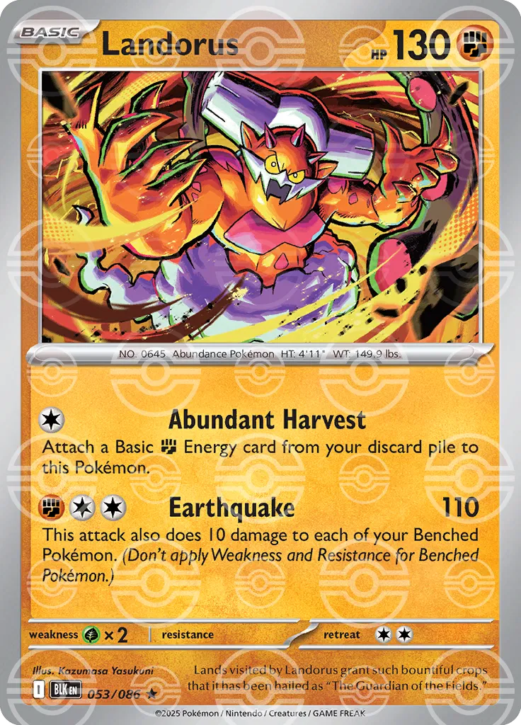 Landorus (Poke Ball Pattern) 053/086 - Holofoil SV Black Bolt