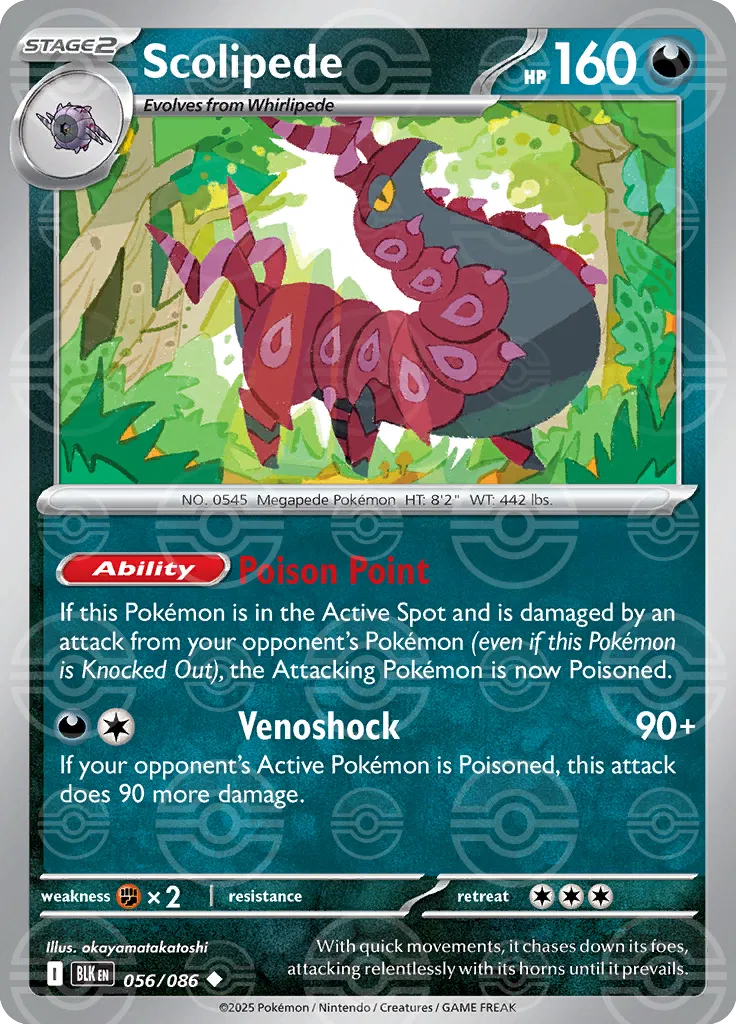 Scolipede (Poke Ball Pattern) 056/086  - Holofoil SV Black Bolt
