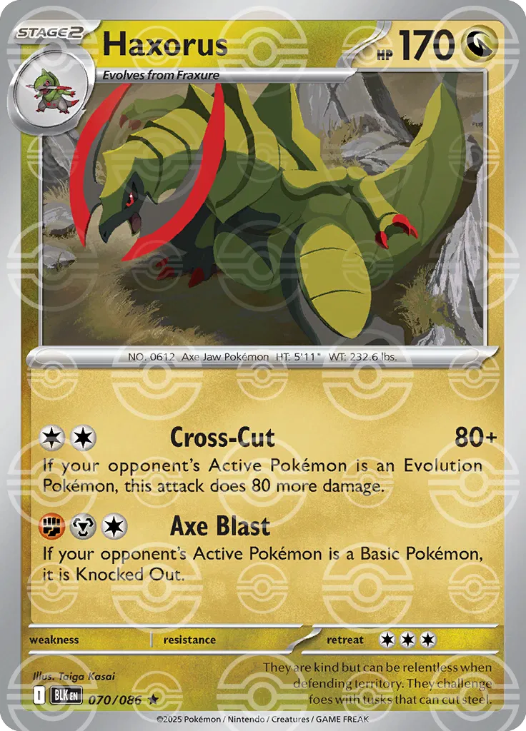 Haxorus (Poke Ball Pattern) 070/086 - Holofoil SV Black Bolt
