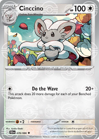 Cinccino (Poke Ball Pattern) 076/086  - Holofoil SV Black Bolt