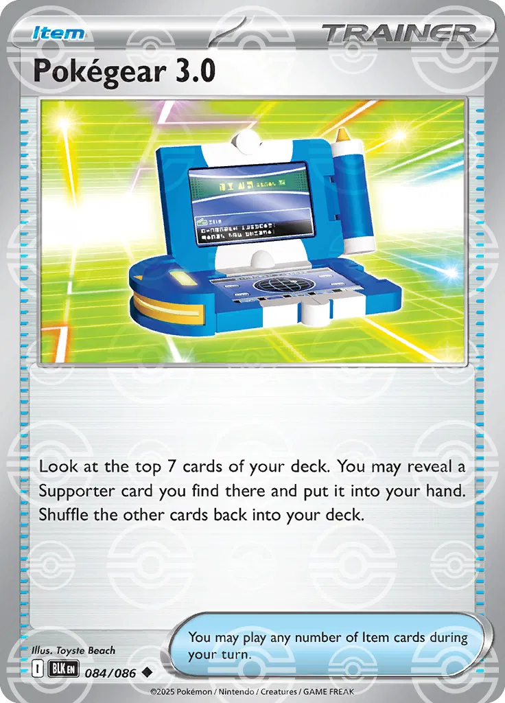Pokegear 3.0 (Poke Ball Pattern) 084/086  - Holofoil SV Black Bolt
