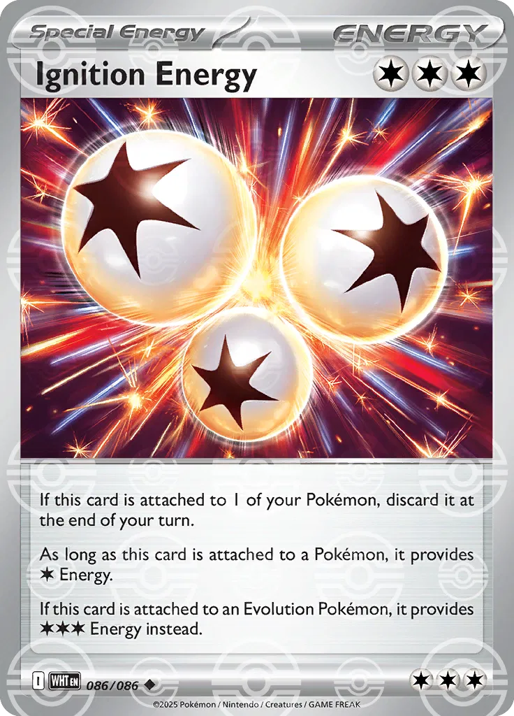 Ignition Energy (Poke Ball Pattern) 086/086  - Holofoil SV White Flare