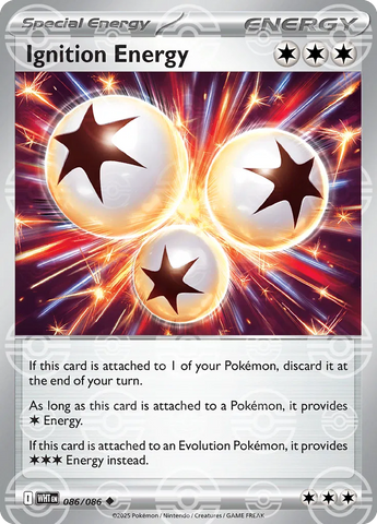 Ignition Energy (Poke Ball Pattern) 086/086  - Holofoil SV White Flare