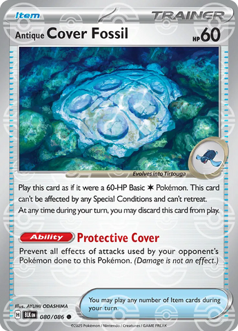 Antique Cover Fossil (Poke Ball Pattern) 080/086  - Holofoil SV Black Bolt