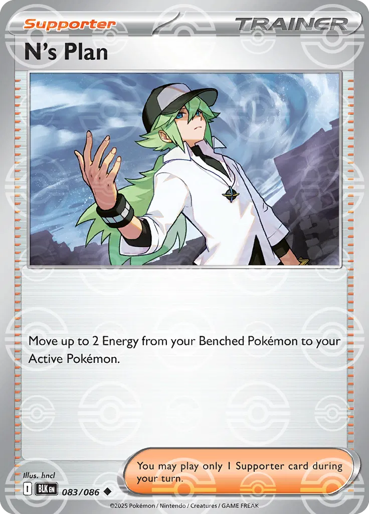N's Plan (Poke Ball Pattern) 083/086  - Holofoil SV Black Bolt