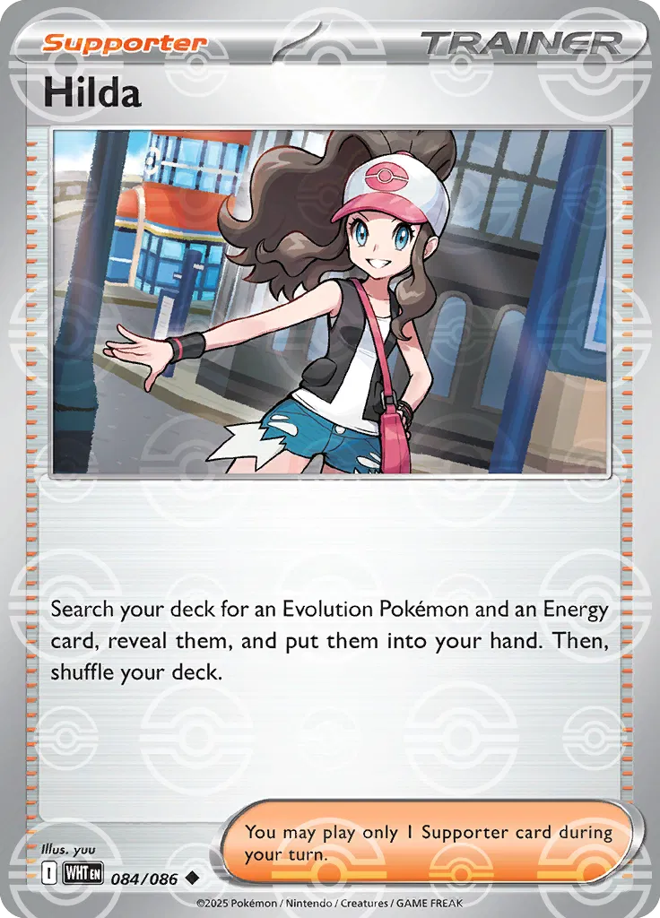 Hilda (Poke Ball Pattern) 084/086  - Holofoil SV White Flare