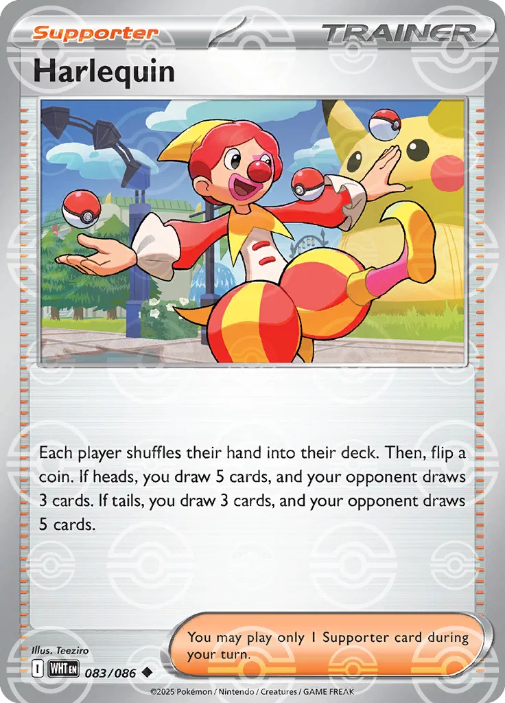 Harlequin (Poke Ball Pattern) 083/086  - Holofoil SV White Flare