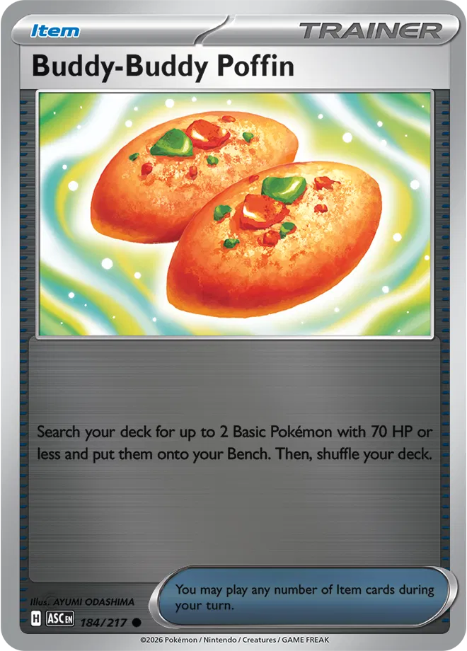 Buddy-Buddy Poffin 184  - Reverse Holofoil ME Ascended Heroes - Common