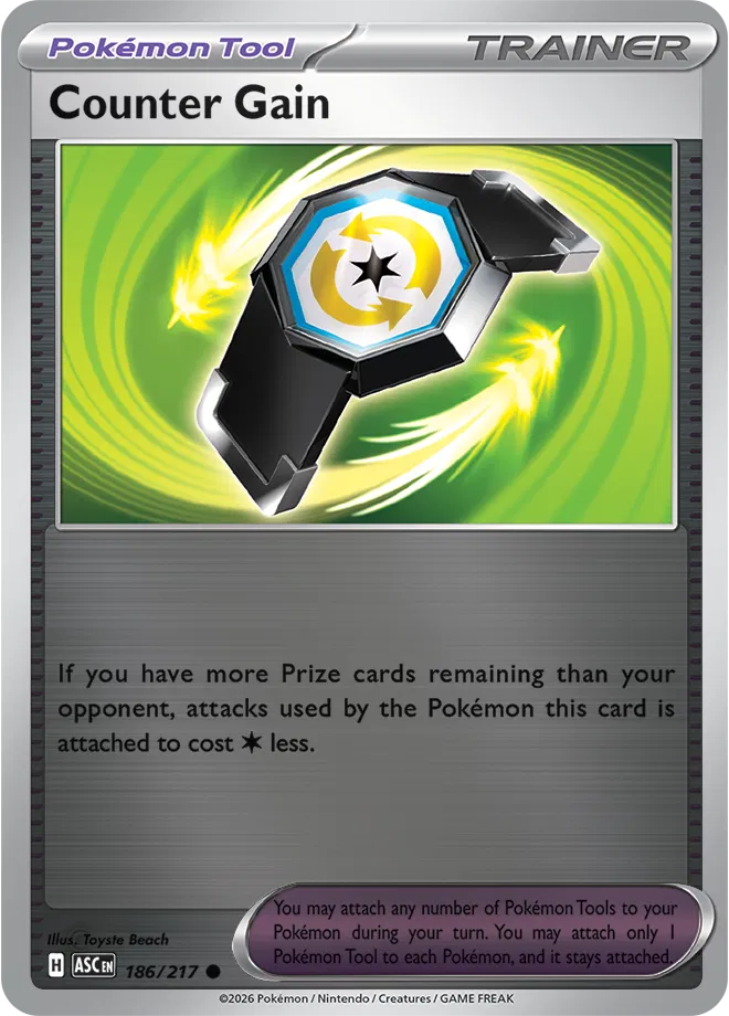 Counter Gain 186/217  - Reverse Holofoil ME Ascended Heroes - Common