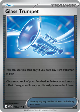 Glass Trumpet 189/217  - Reverse Holofoil ME Ascended Heroes - Common