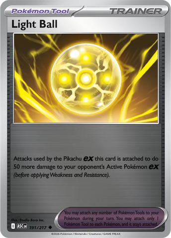 Light Ball 191/217  - Reverse Holofoil ME Ascended Heroes - Uncommon
