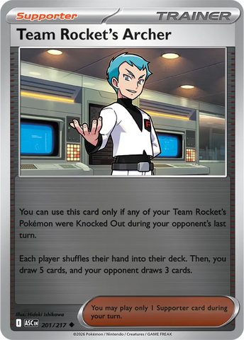 Team Rocket's Archer 201/217  - Reverse Holofoil ME Ascended Heroes - Uncommon
