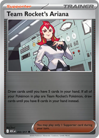 Team Rocket's Ariana 202/217  - Reverse Holofoil ME Ascended Heroes - Uncommon