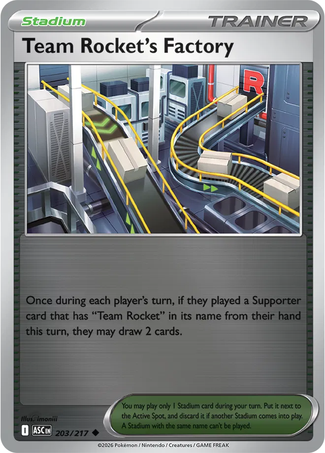 Team Rocket's Factory 203/217  - Reverse Holofoil ME Ascended Heroes - Uncommon