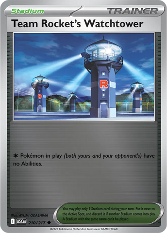 Team Rocket's Watchtower 210/217  - Reverse Holofoil ME Ascended Heroes - Uncommon