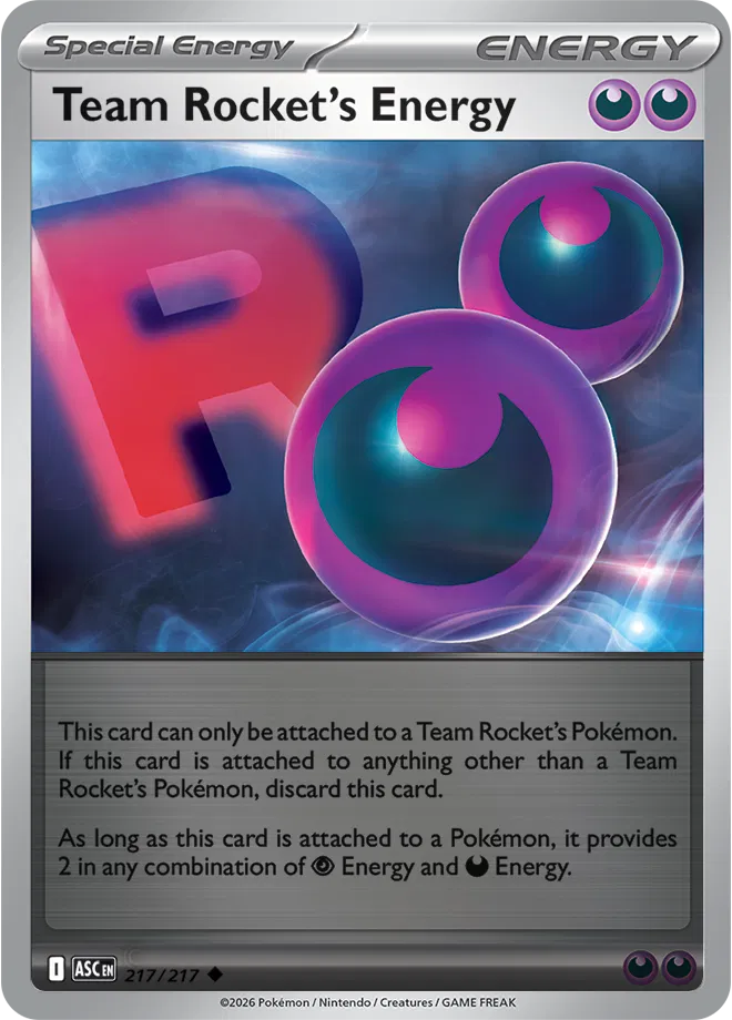 Team Rocket's Energy 217/217  - Reverse Holofoil ME Ascended Heroes - Uncommon