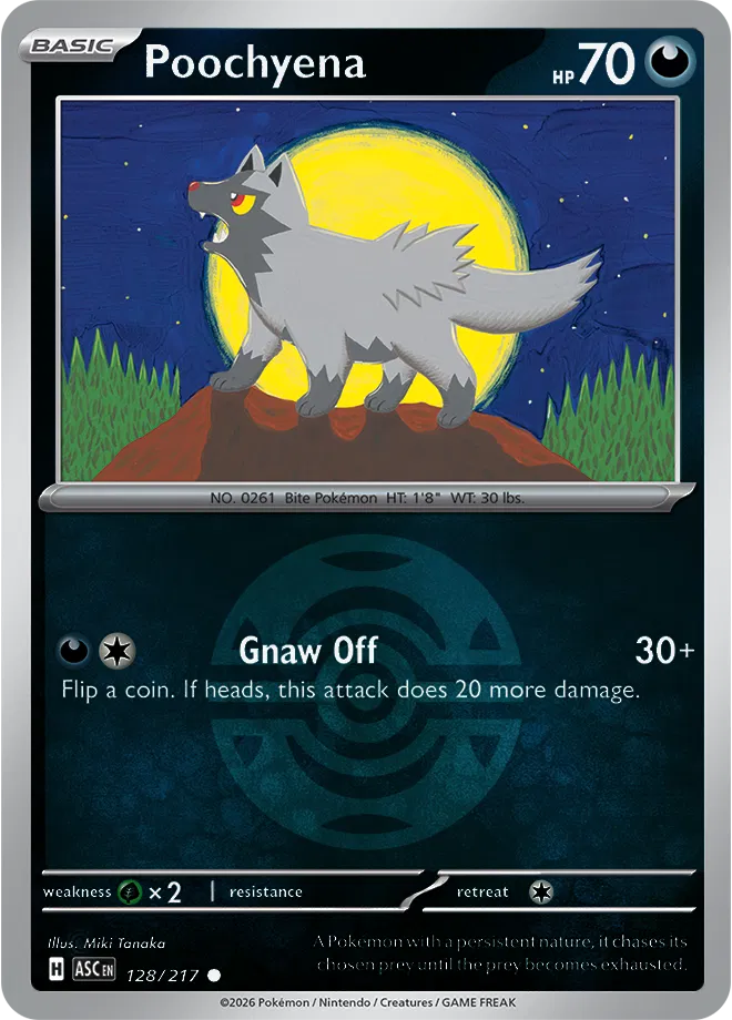 Poochyena (Dusk Ball) 128/217  - Reverse Holofoil ME Ascended Heroes - Common