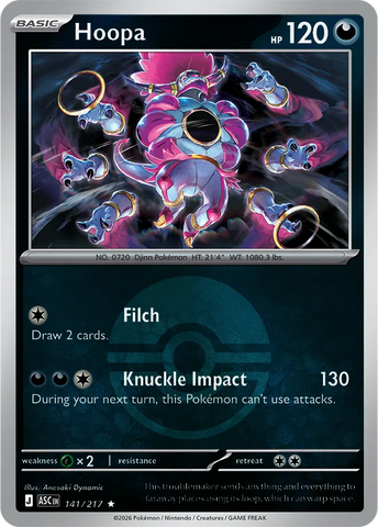 Hoopa (Poke Ball) 141/217  - Reverse Holofoil ME Ascended Heroes - Rare