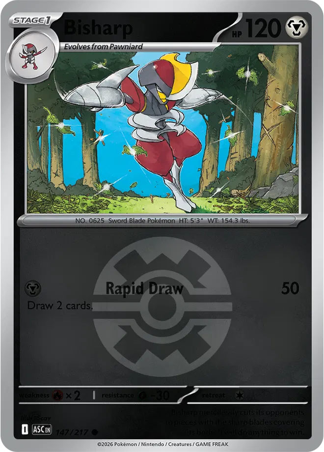 Bisharp (Quick Ball) 147/217  - Reverse Holofoil ME Ascended Heroes - Common