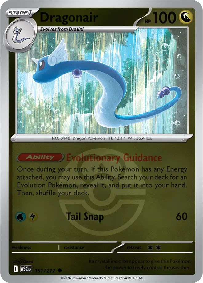Dragonair (Love Ball) 151/217  - Reverse Holofoil ME Ascended Heroes - Uncommon