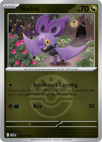 Noibat (Friend Ball) 156/217  - Reverse Holofoil ME Ascended Heroes - Common