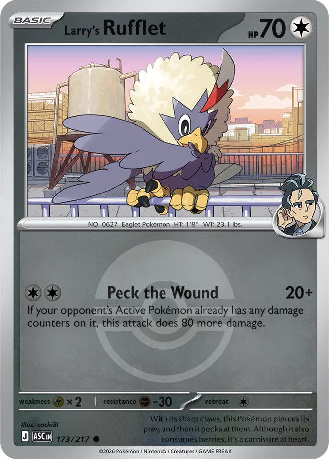Larry's Rufflet (Poke Ball) 173/217  - Reverse Holofoil ME Ascended Heroes - Common