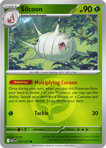 Silcoon (Energy Symbol Pattern) 012/217 - Reverse Holofoil ME Ascended Heroes - Common