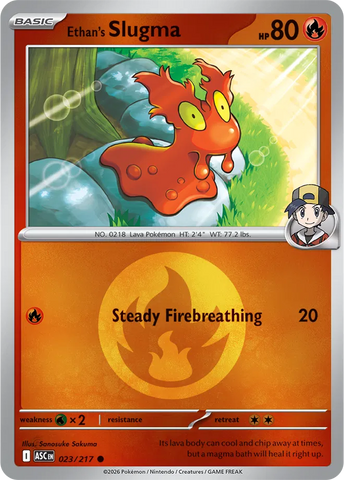 Ethan's Slugma (Energy Symbol Pattern) 023/217  - Reverse Holofoil ME Ascended Heroes - Common