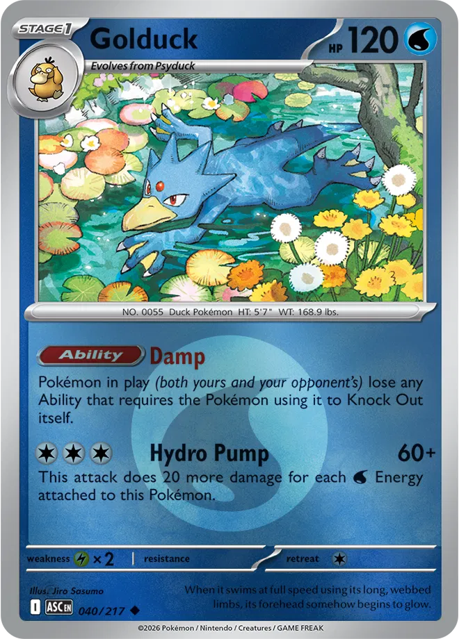 Golduck (Energy Symbol Pattern) 040/217 - Reverse Holofoil ME Ascended Heroes - Uncommon
