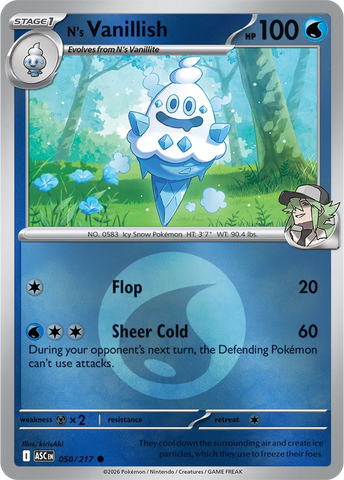 N's Vanillish (Energy Symbol Pattern) 050/217  - Reverse Holofoil ME Ascended Heroes - Common