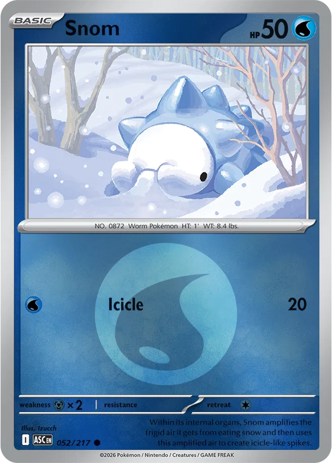 Snom (Energy Symbol Pattern) 052/217  - Reverse Holofoil ME Ascended Heroes - Common