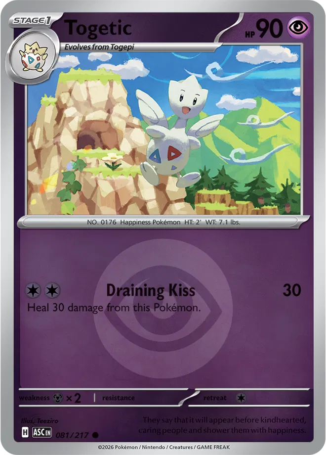 Togetic (Energy Symbol Pattern) 081  - Reverse Holofoil ME Ascended Heroes - Common