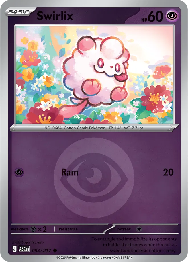 Swirlix (Energy Symbol Pattern) 093/217  - Reverse Holofoil ME Ascended Heroes - Common