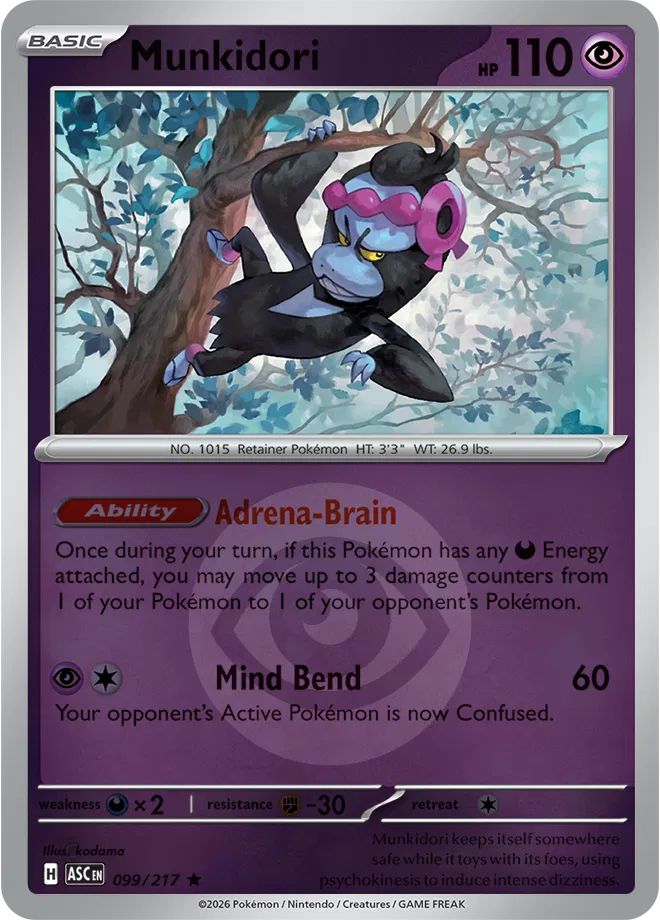 Munkidori (Energy Symbol Pattern) 099/217  - Reverse Holofoil ME Ascended Heroes - Rare