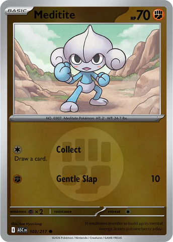 Meditite (Energy Symbol Pattern) 103/217  - Reverse Holofoil ME Ascended Heroes - Common