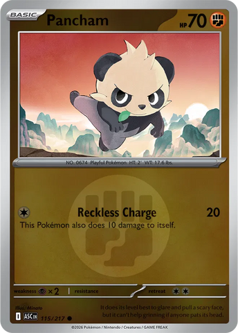 Pancham (Energy Symbol Pattern) 115/217  - Reverse Holofoil ME Ascended Heroes - Common