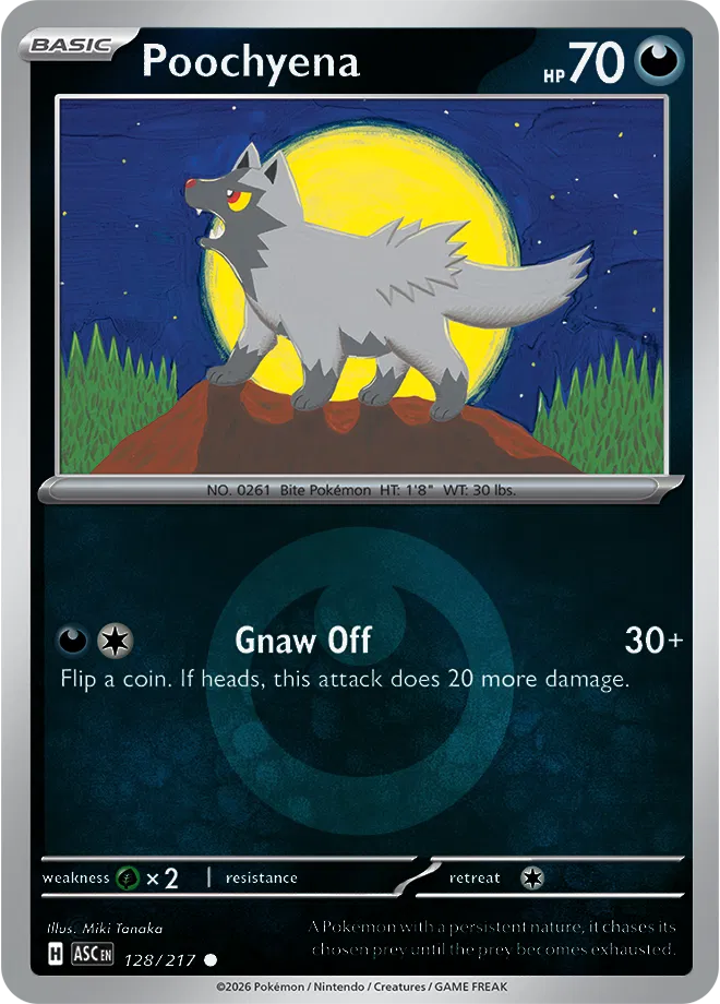 Poochyena (Energy Symbol Pattern) 128/217  - Reverse Holofoil ME Ascended Heroes - Common