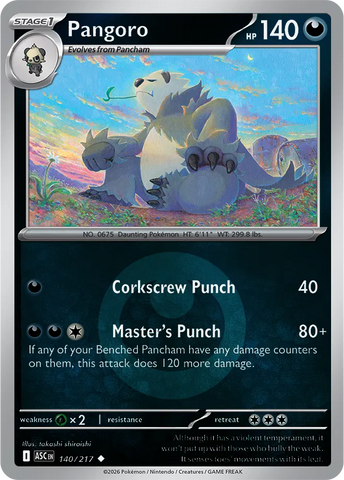 Pangoro (Energy Symbol Pattern) 140/217  - Reverse Holofoil ME Ascended Heroes - Uncommon