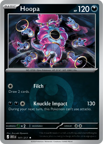 Hoopa (Energy Symbol Pattern) 141/217  - Reverse Holofoil ME Ascended Heroes - Rare