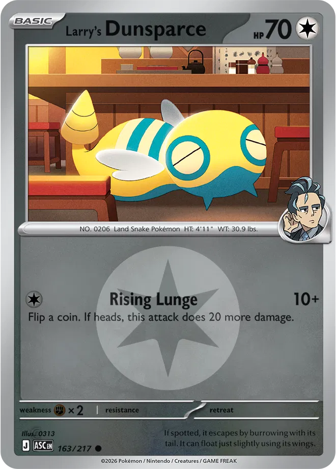 Larry's Dunsparce (Energy Symbol Pattern) 163/217  - Reverse Holofoil ME Ascended Heroes - Common