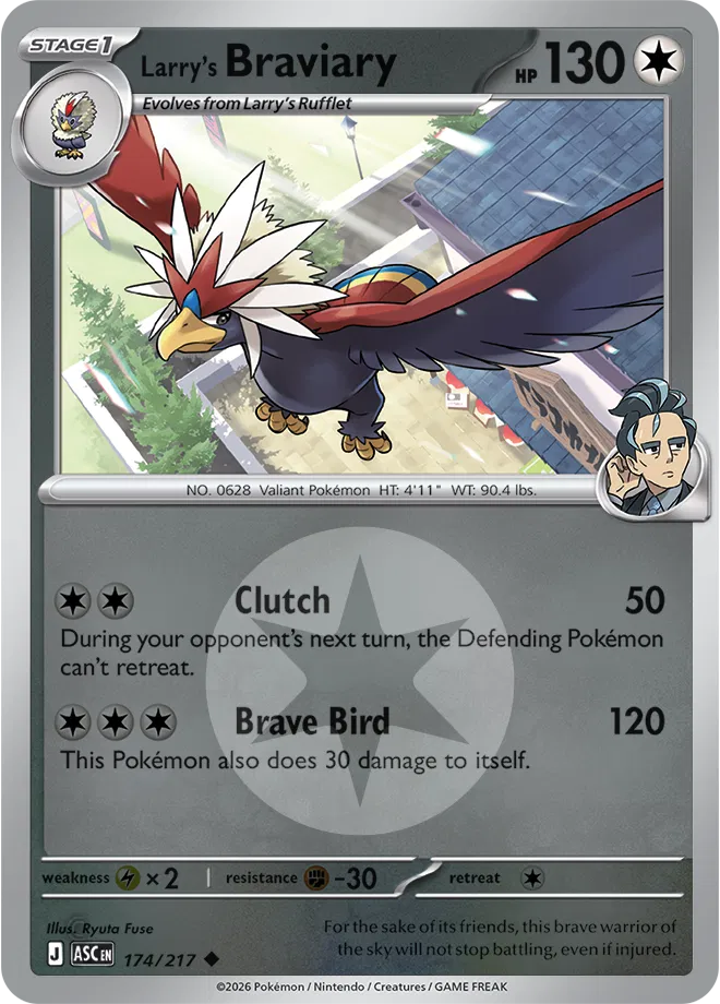 Larry's Braviary (Energy Symbol Pattern) 174/217  - Reverse Holofoil ME Ascended Heroes - Uncommon