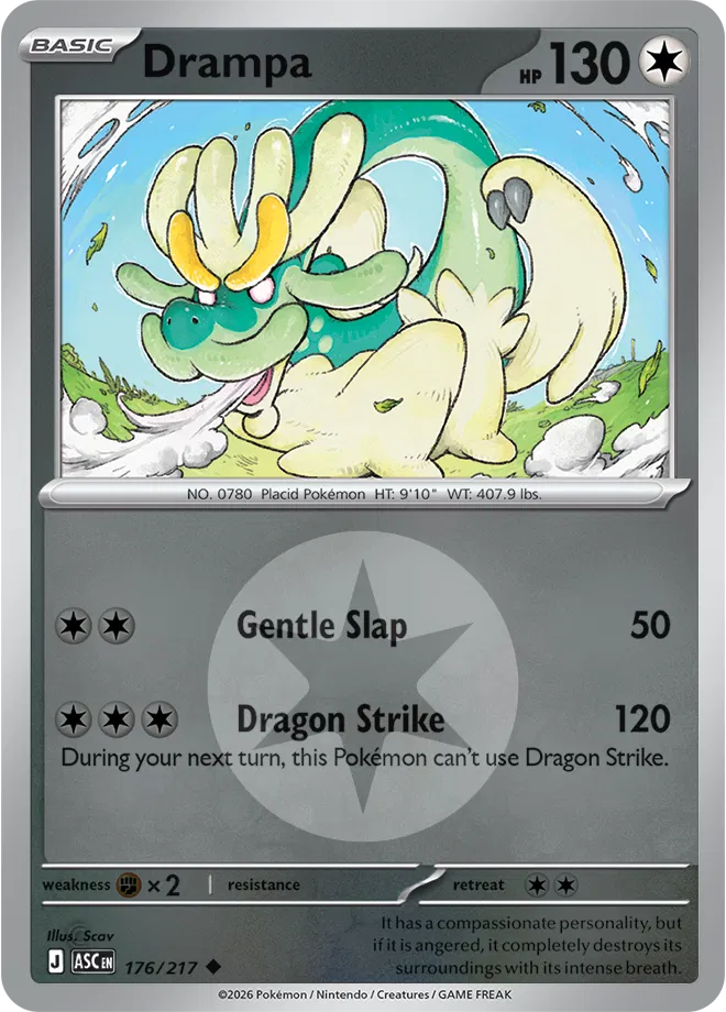 Drampa (Energy Symbol Pattern) 176/217  - Reverse Holofoil ME Ascended Heroes - Uncommon