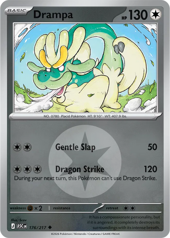 Drampa (Energy Symbol Pattern) 176/217  - Reverse Holofoil ME Ascended Heroes - Uncommon