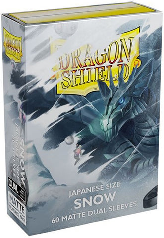 Dragon Shield Dual Japanese Size Sleeves Matte Snow (60ct)