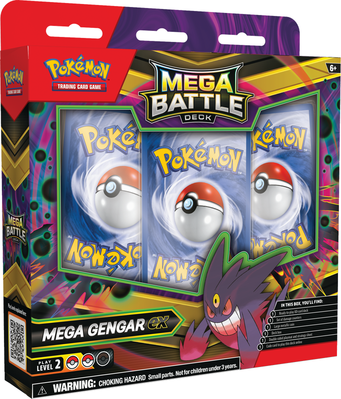 (Pre-Order) Pokemon Mega Battle Deck (Mega Gengar EX), Release Date: October 24, 2025