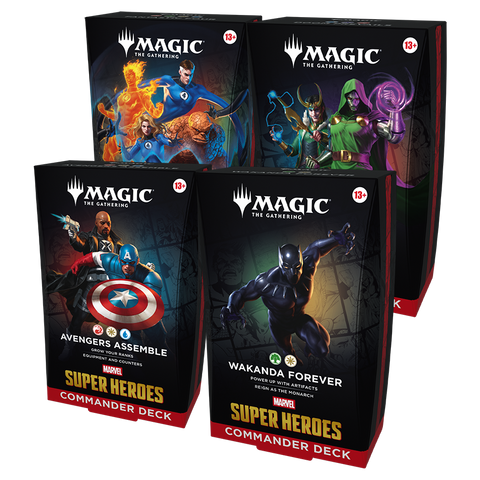 (Pre-Order) MTG Marvel Super Heroes Commander Deck - Set of 4, Release Date: June 26, 2026