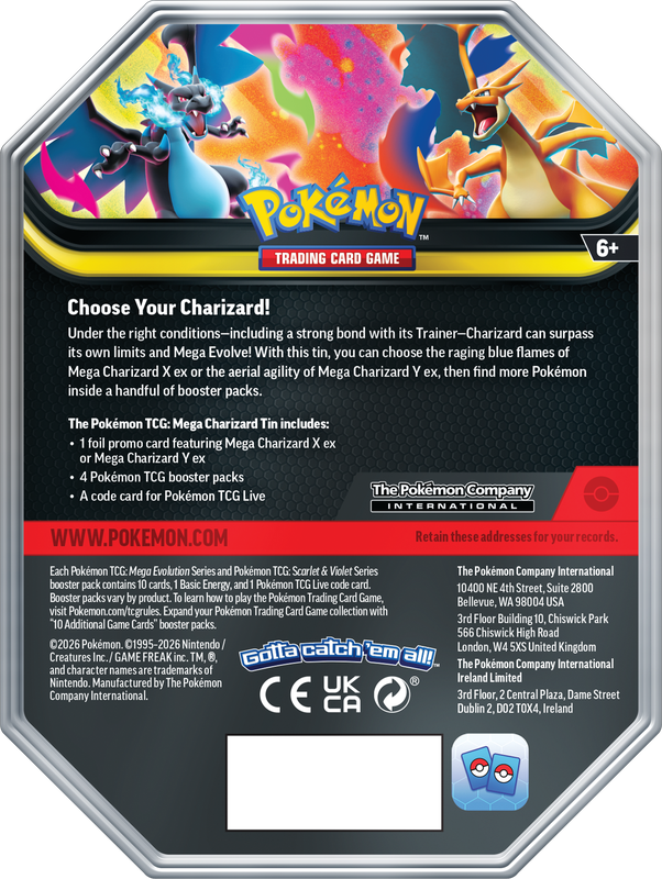 Pokemon Tin - Mega Charizard X